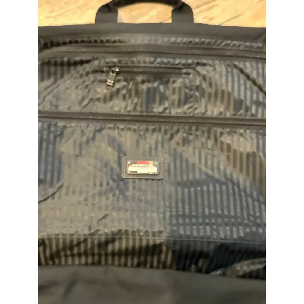 Tumi Black Ballistic Nylon Bi-Fold Carry On Garment Bag